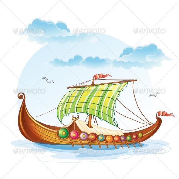 Cartoon 20image 20of 20the 20viking 20merchant 20ships 20s.vi eps10 20 pv