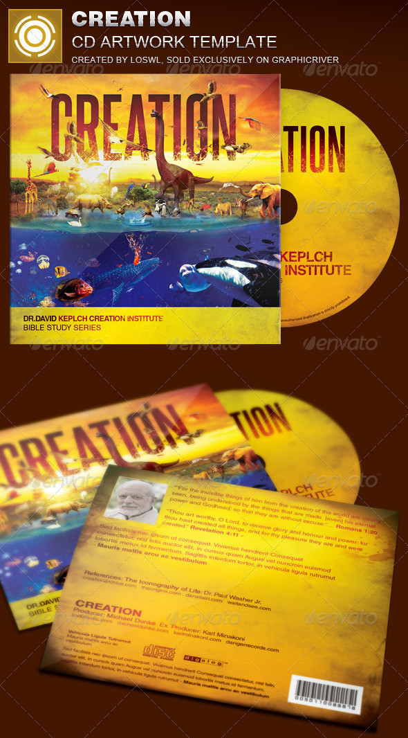 Creation cd artwork template image preview