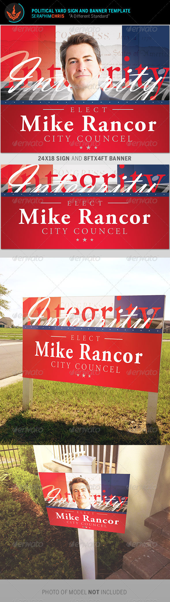 Political yard sign and banner template 2 preview