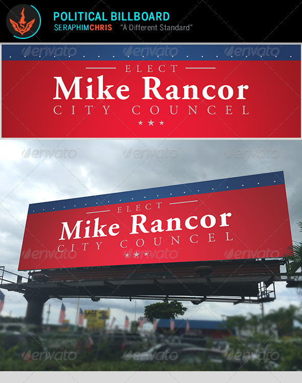 Political billboard template preview