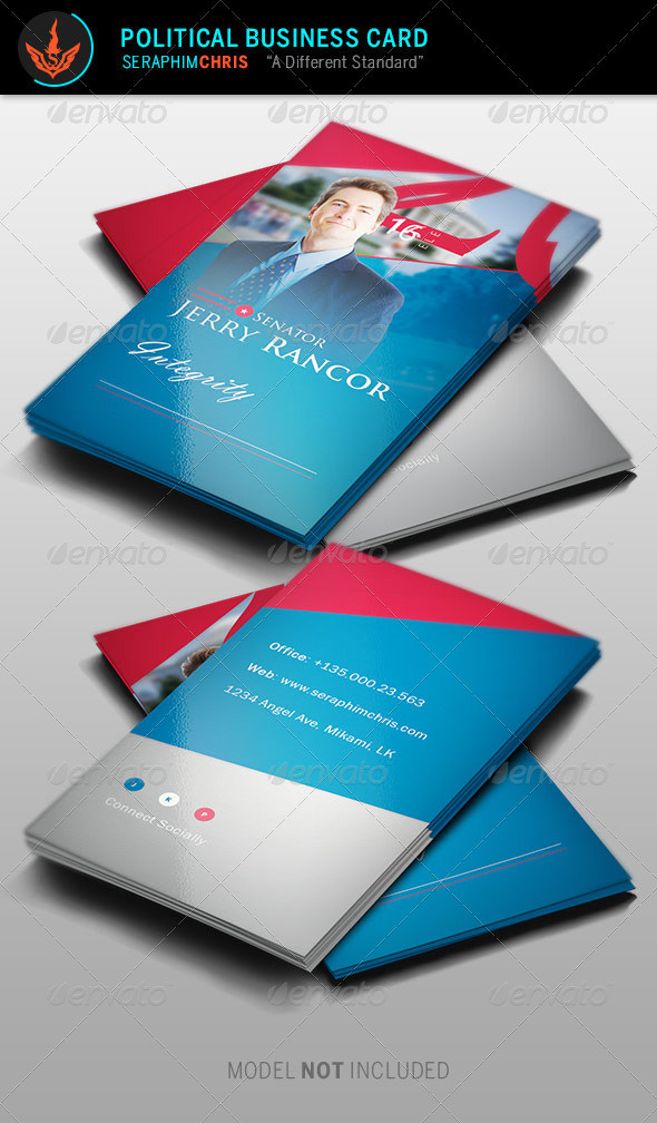 Political election business card template 2 preview