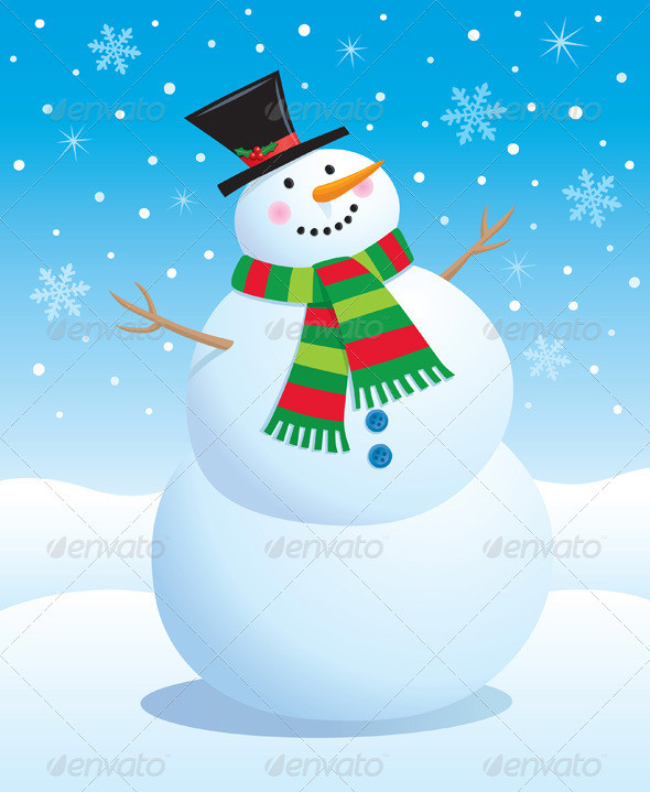 Snowman in top hat scarfprev