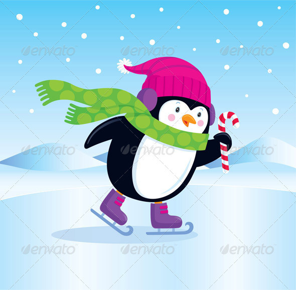 Ice skating penguinprev