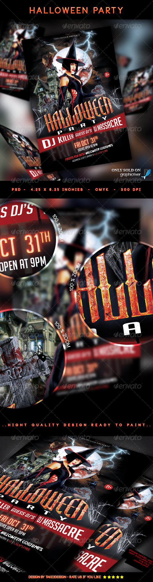 Preview 20  20halloween 20party 20flyer 20template 20 design 20by 20take2design 