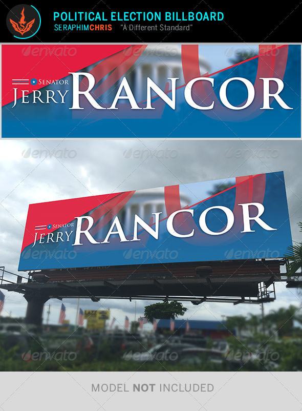 Political election billboard template preview
