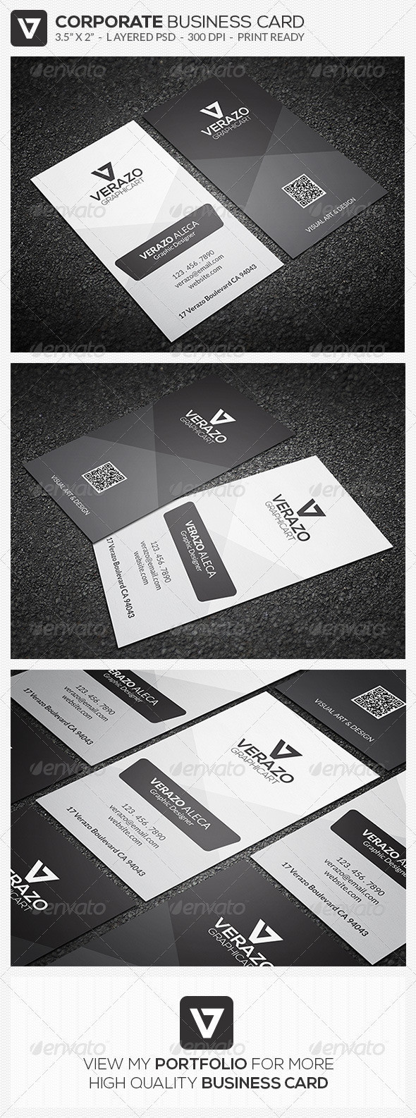 43 minimal black white business card preview