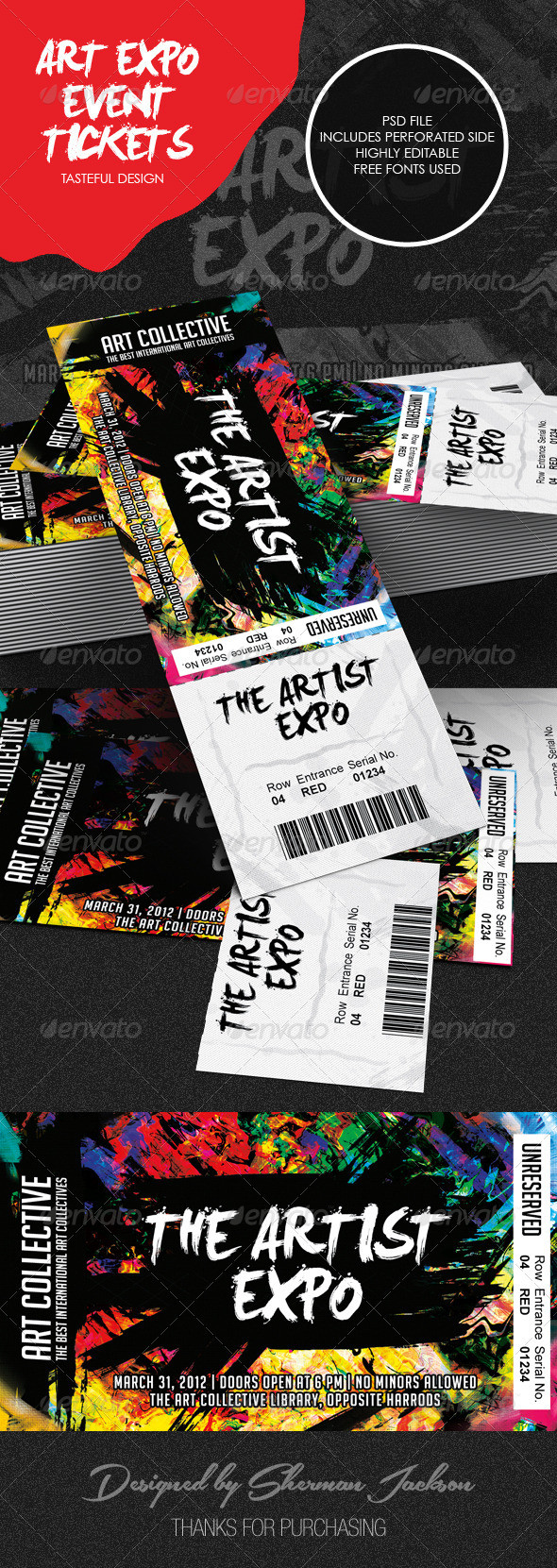 Art event ticket prev