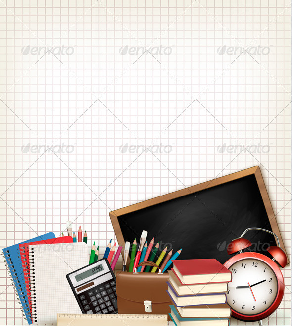 01 school background with supplies t