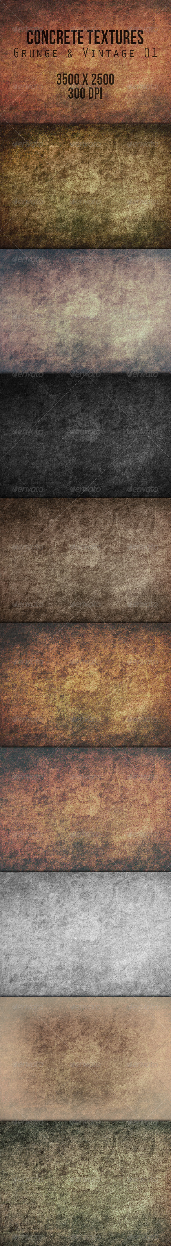 Concrete grunge   vintage textures vol.01 preview