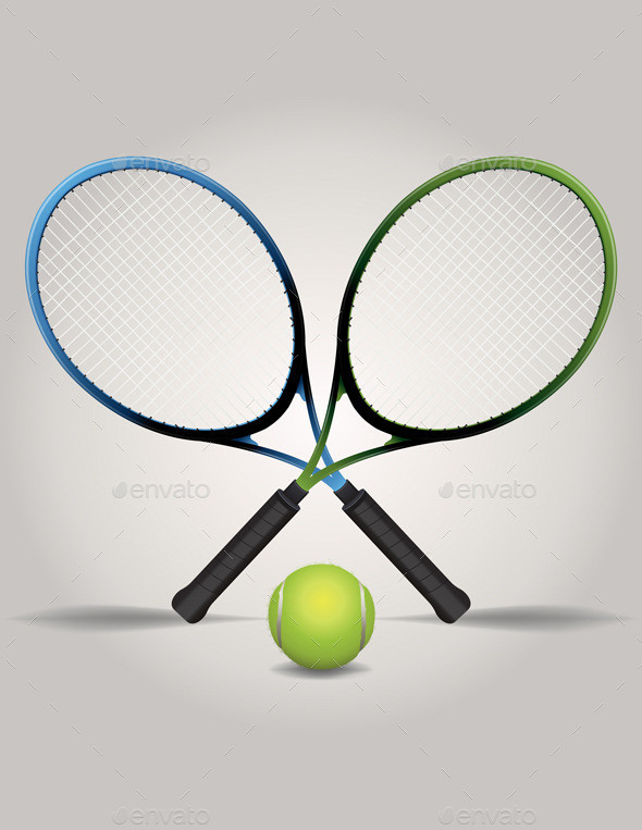 Tennis rackets ball