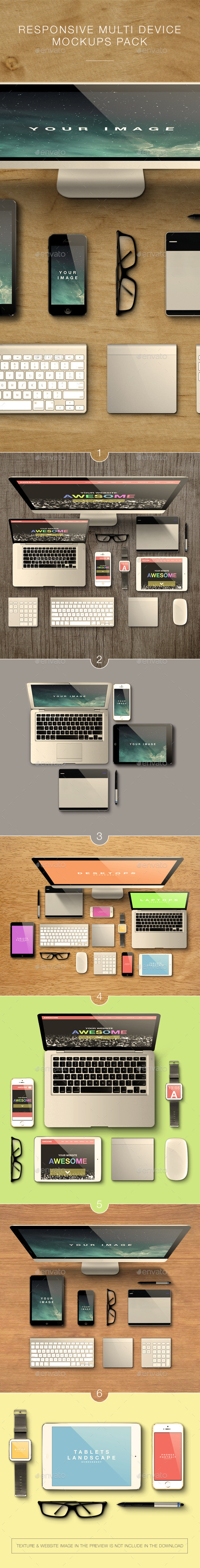 Responsive multi device mockups pack preview