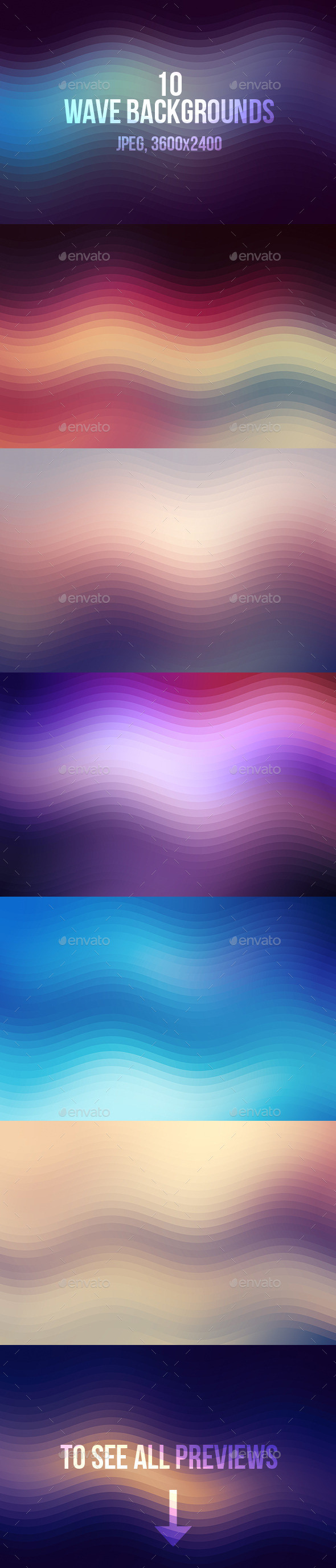 Wave backgrounds vol2 preview