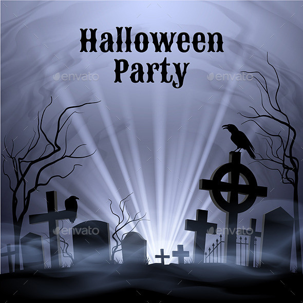 Hallowen party night graveyard 03 590