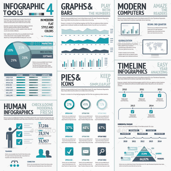 Infographic 20big 20set 204 20blue 20business 20gr