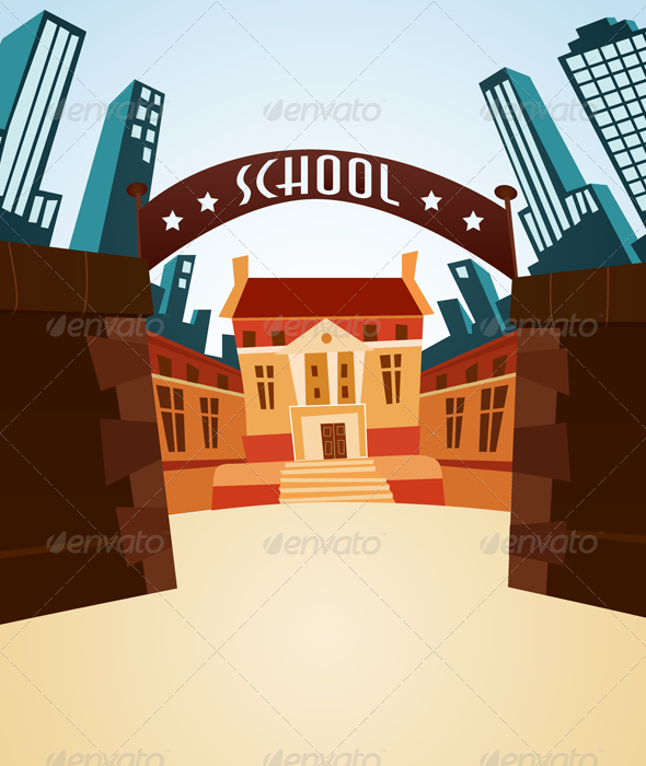 590x700 school in the middle of the city