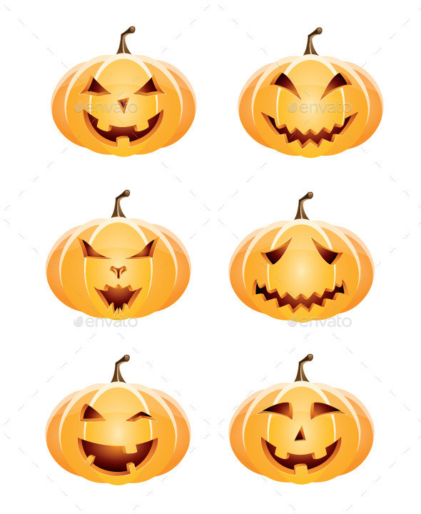 Halloween pumpkin setpr