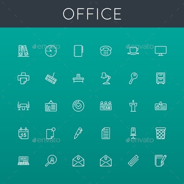 Vector 20office 20line 20icons