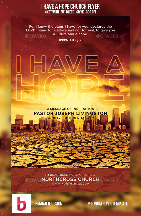 I have a hope church flyer