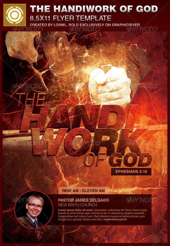 The handiwork of god flyer template image preview