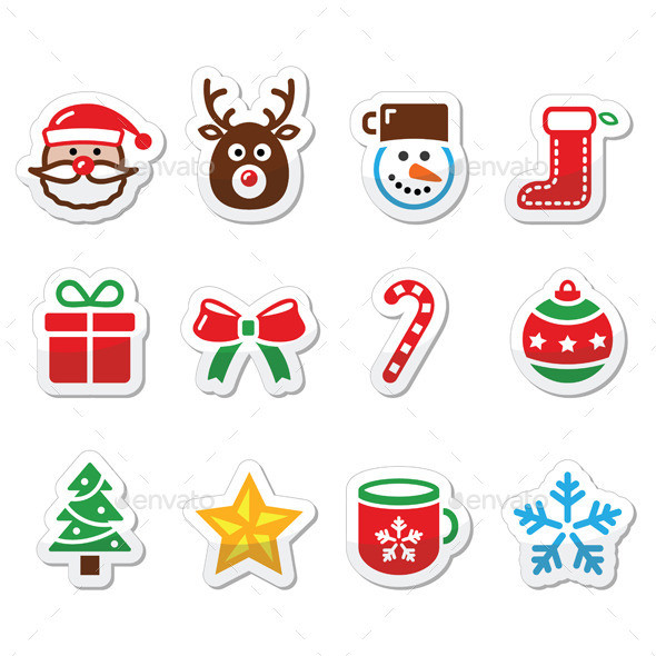 Xmas labels set 1 colour prev