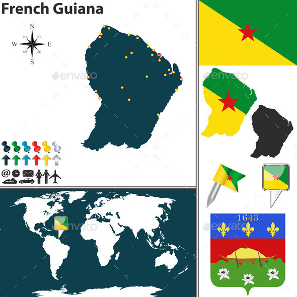 01 french 20guiana 20map 20world