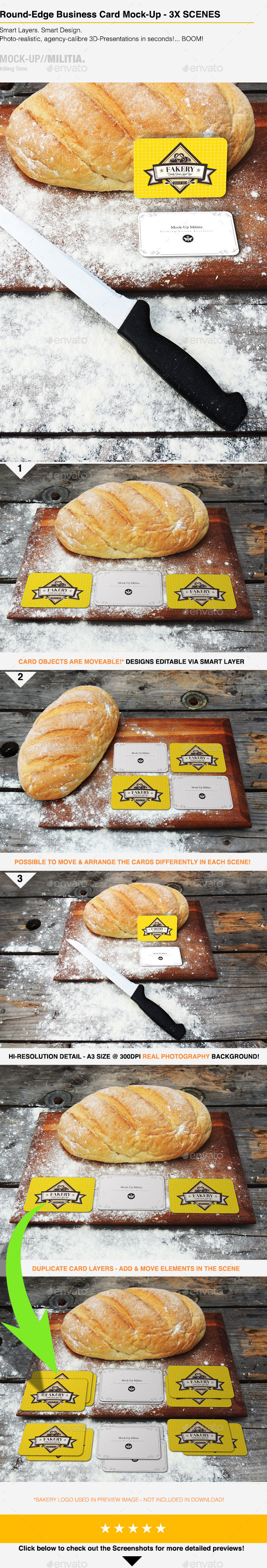 Mm bakery business card mock up 85mmx55mm 6mm rounded corners prvw
