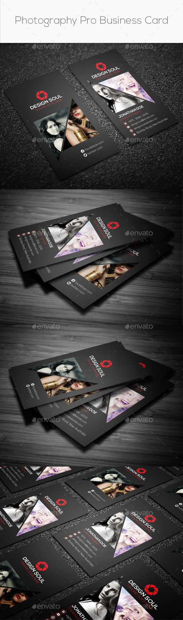 Photography pro business card preview