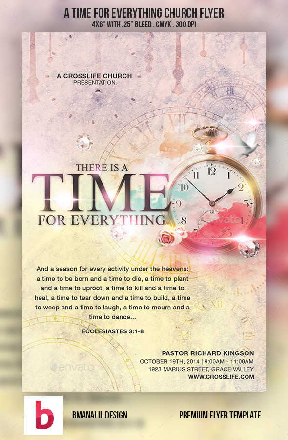 A time for everything church flyer