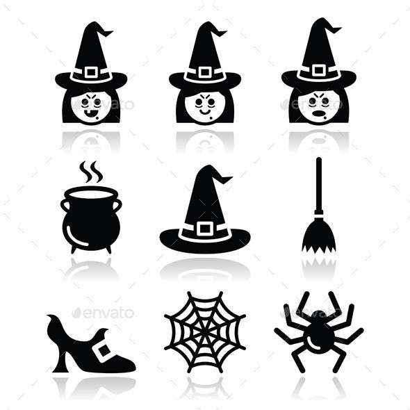 Witch icons set prev