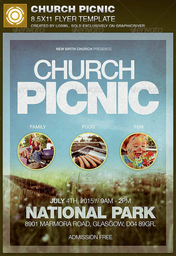 Church picnic flyer template image preview