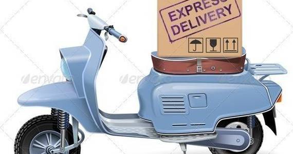Box vector 20delivery 20scooter