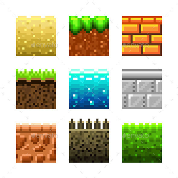 Pixels textures for games