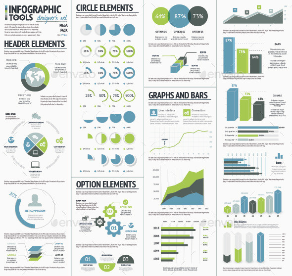 Infographic 20vector 20elements 20designers 20set 20blue 20green 20gr