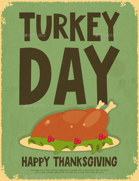 28 thanksgiving poster turkey food