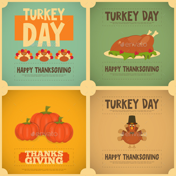 29 thanksgiving posters set