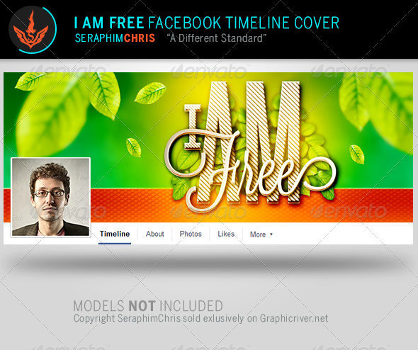 I am free facebook timeline covers template preview