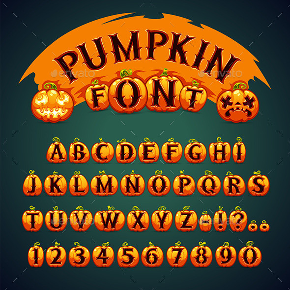 Halloween pumpkin font