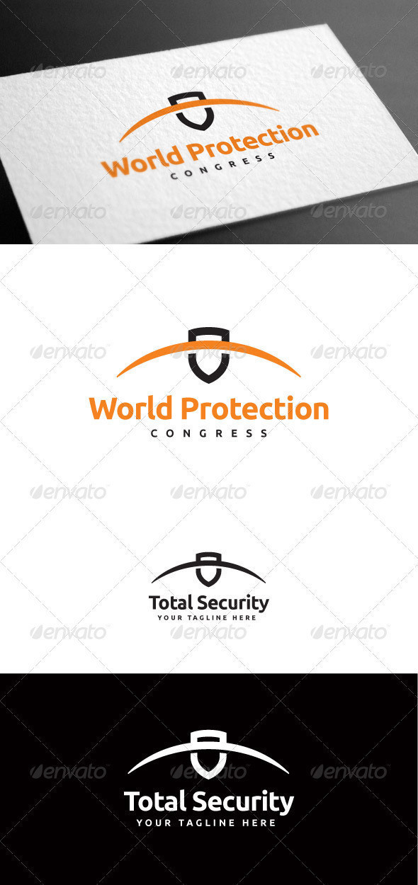 World protection logo template