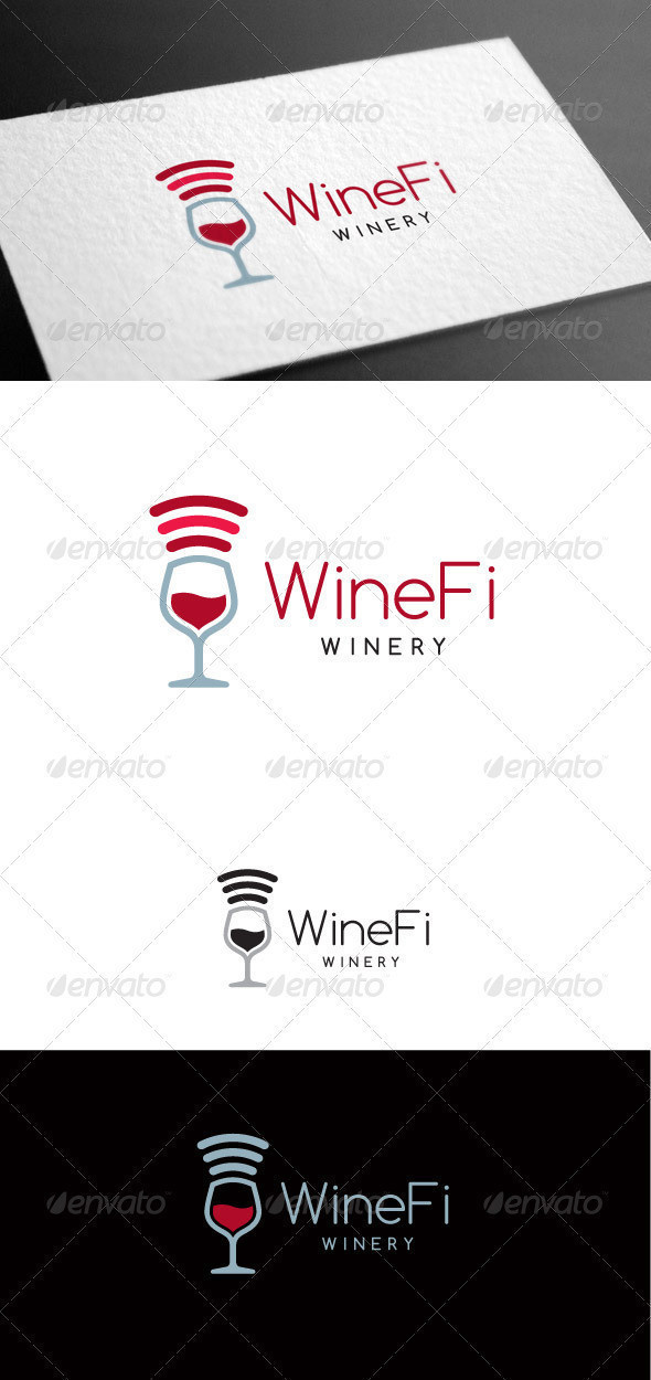 Winefi logo template
