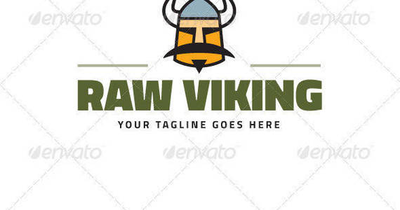 Box raw viking logo template