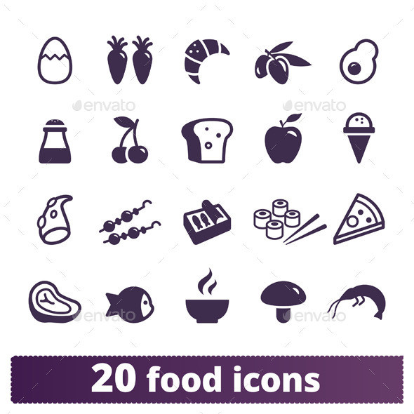 20 food icons 2 590