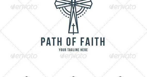 Box path faith logo template