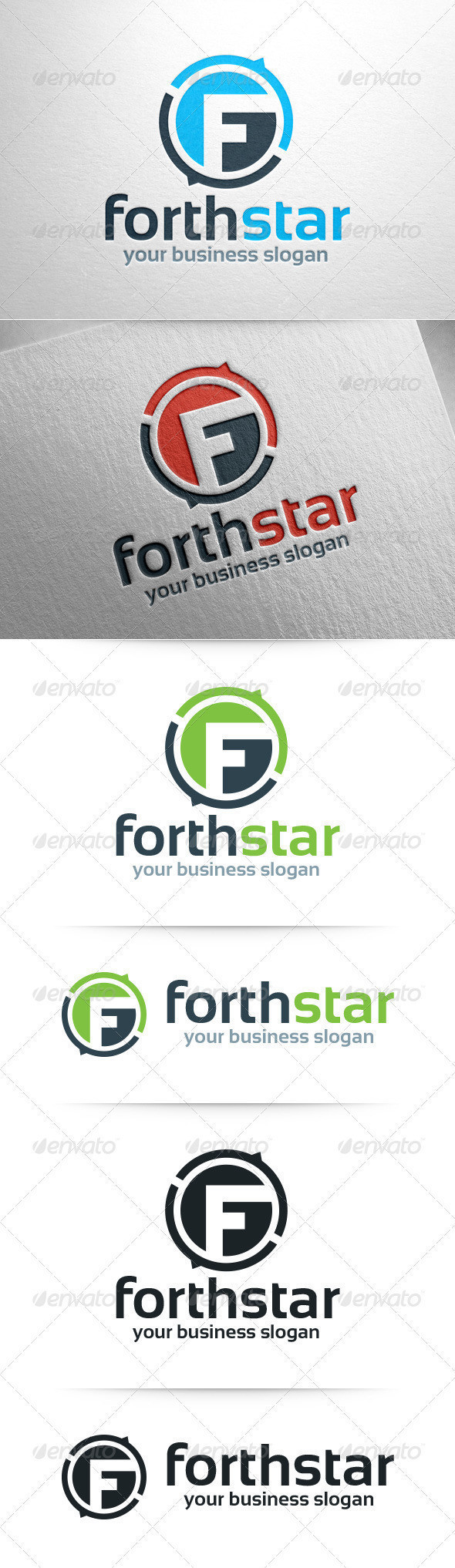 Forth star logo template