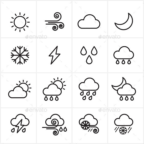 Flat 20line 20icons 20weather 20icons 20vector 20illustration590
