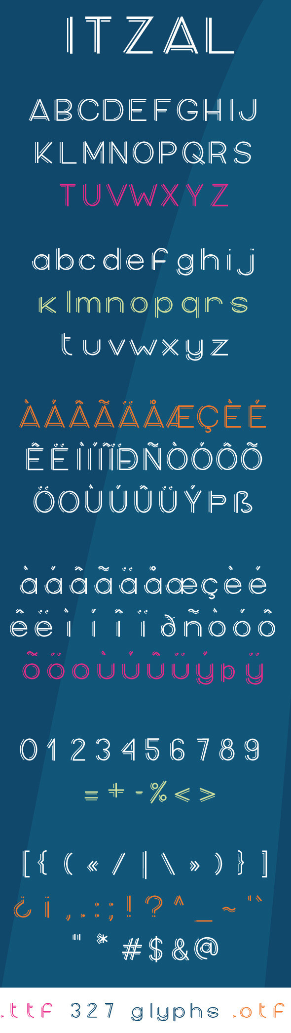 Itzal font preview image
