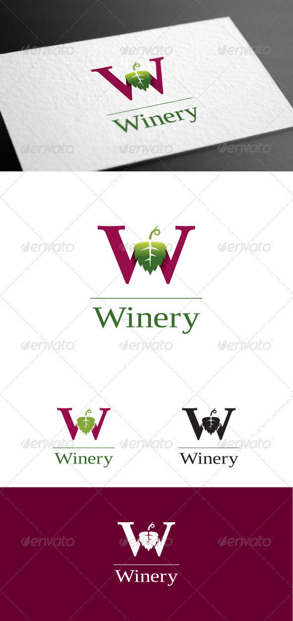 Winery w logo template
