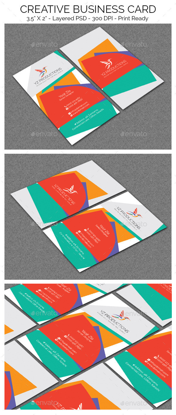 Creative business card template preview