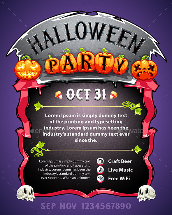 Halloween party poster