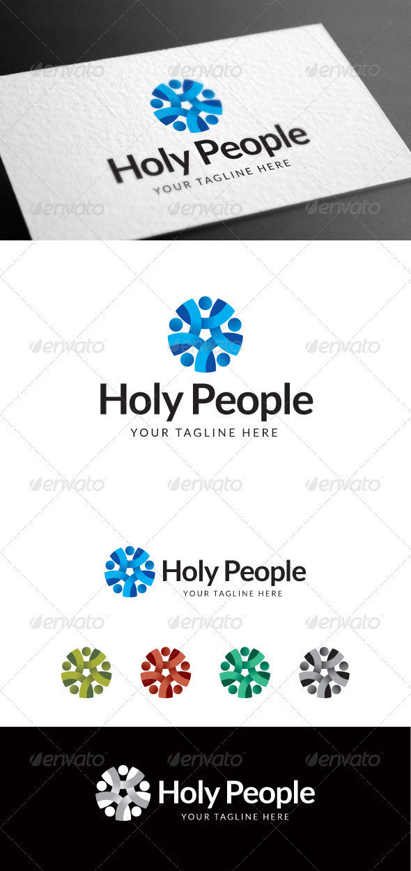 Holy people logo template
