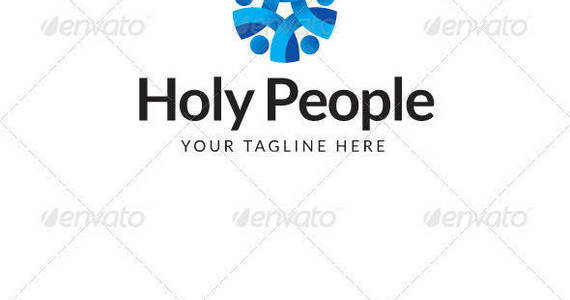 Box holy people logo template